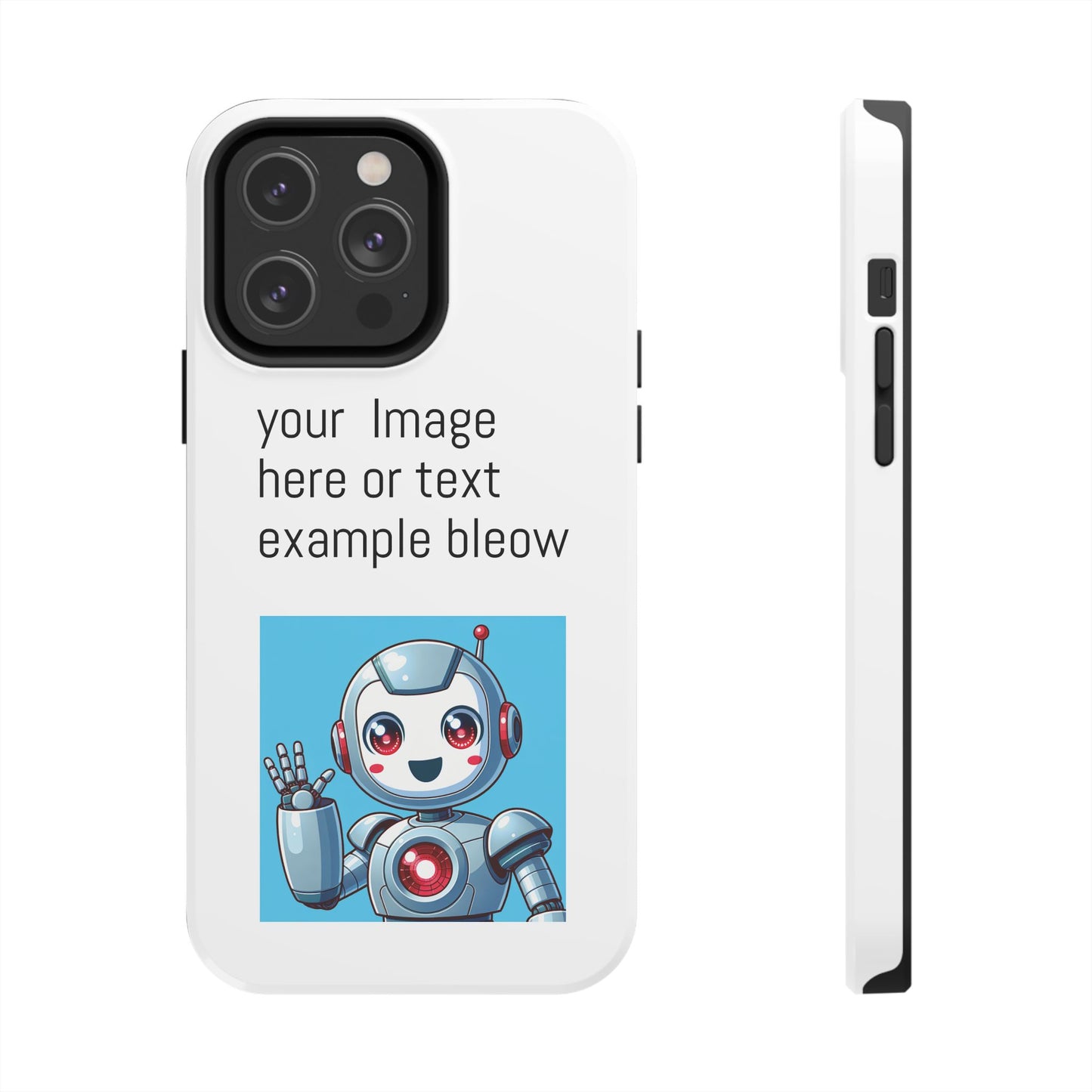 Customizable Robot Tough Phone Case - Durable & Fun Design