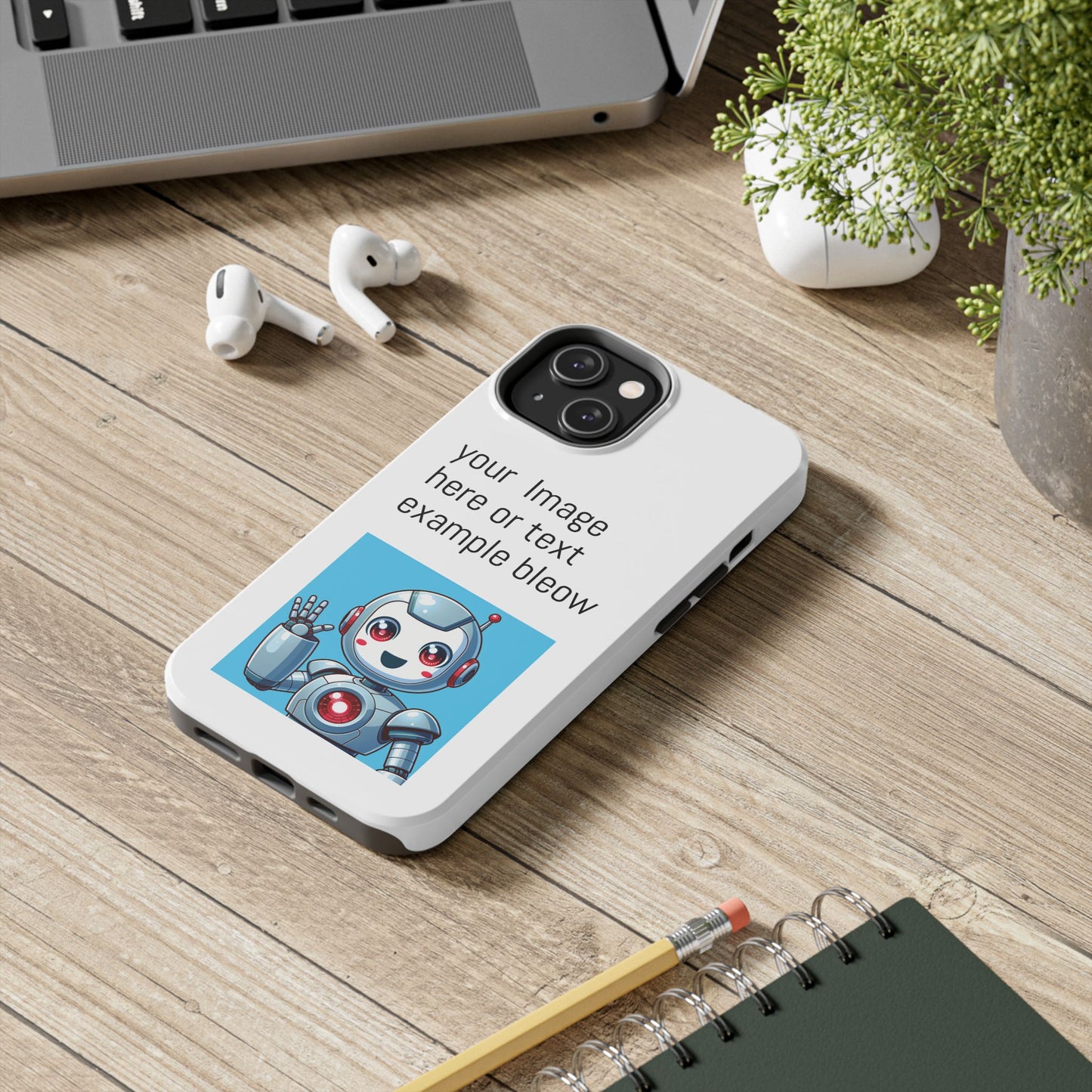 Customizable Robot Tough Phone Case - Durable & Fun Design