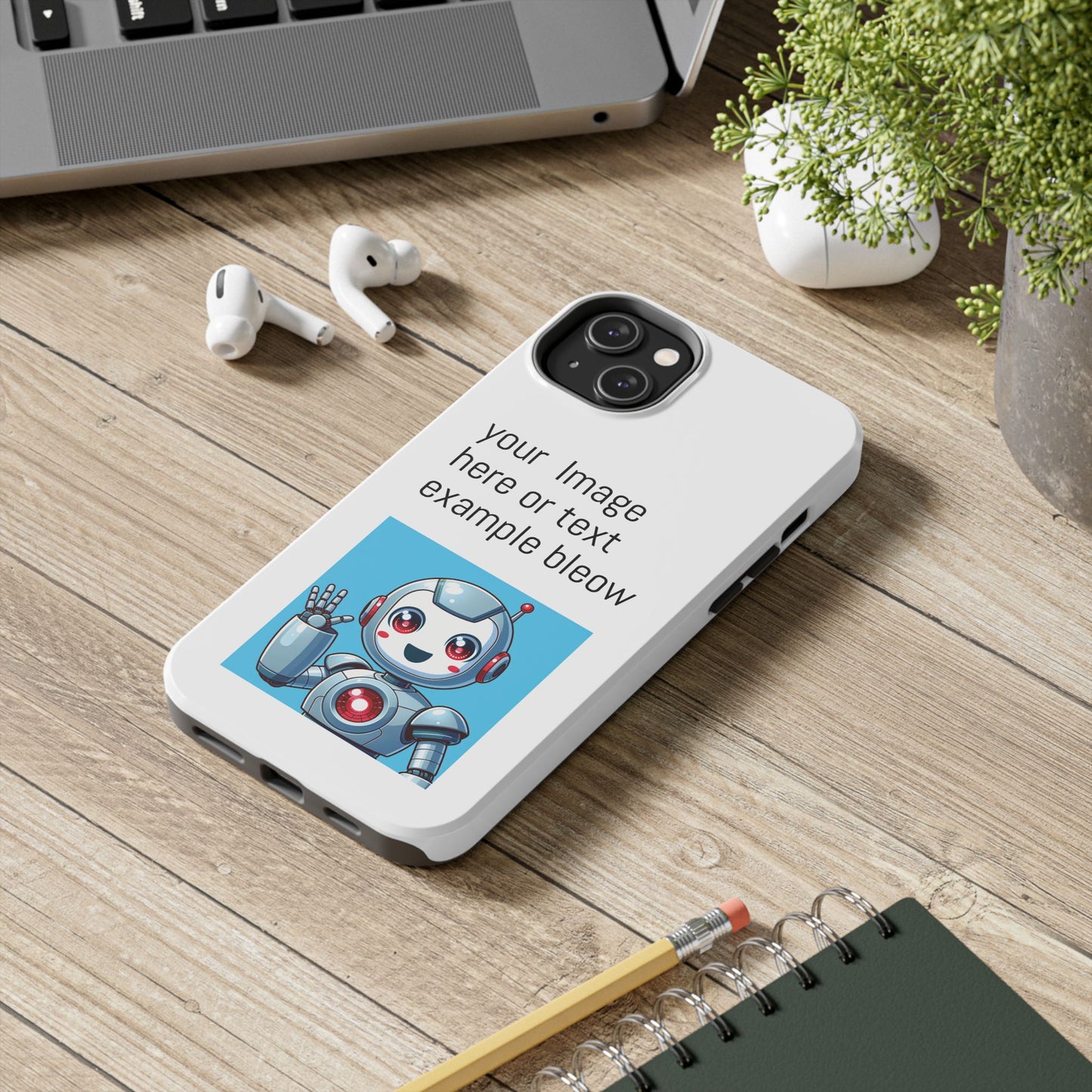 Customizable Robot Tough Phone Case - Durable & Fun Design