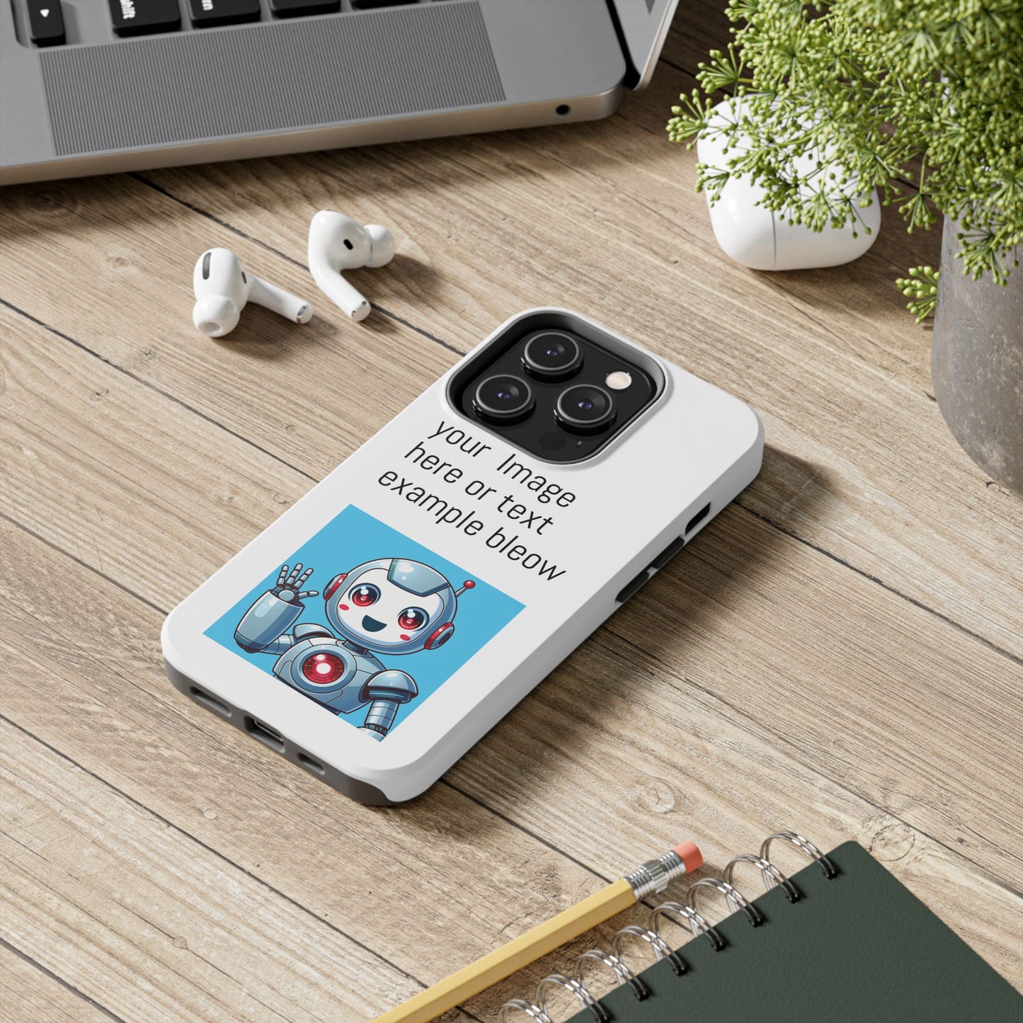 Customizable Robot Tough Phone Case - Durable & Fun Design