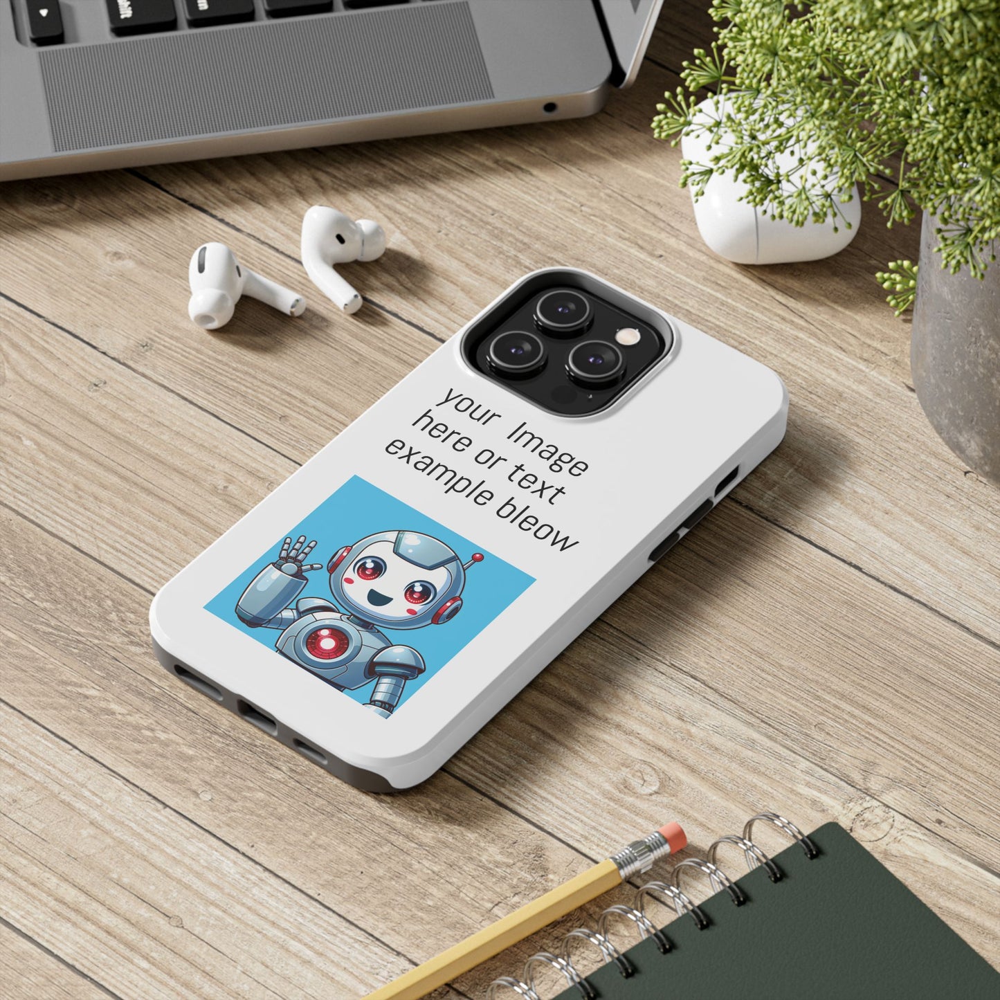 Customizable Robot Tough Phone Case - Durable & Fun Design
