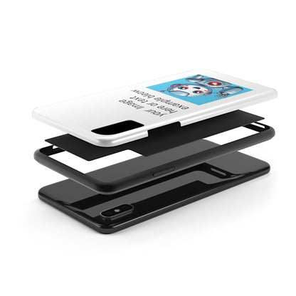 Customizable Robot Tough Phone Case - Durable & Fun Design