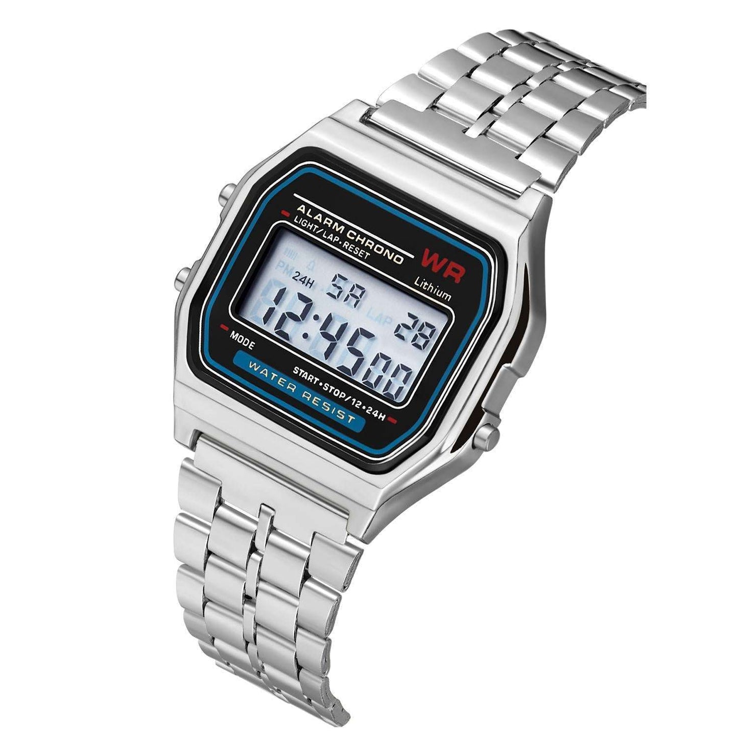 Steel Band Electronic Watch - WR F91W