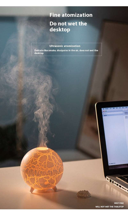 Creative Planet Colorful Atmosphere Lamp USB Humidifier 200ML Water Tank Can Add Essential Oil Household Mini Aroma Diffuser